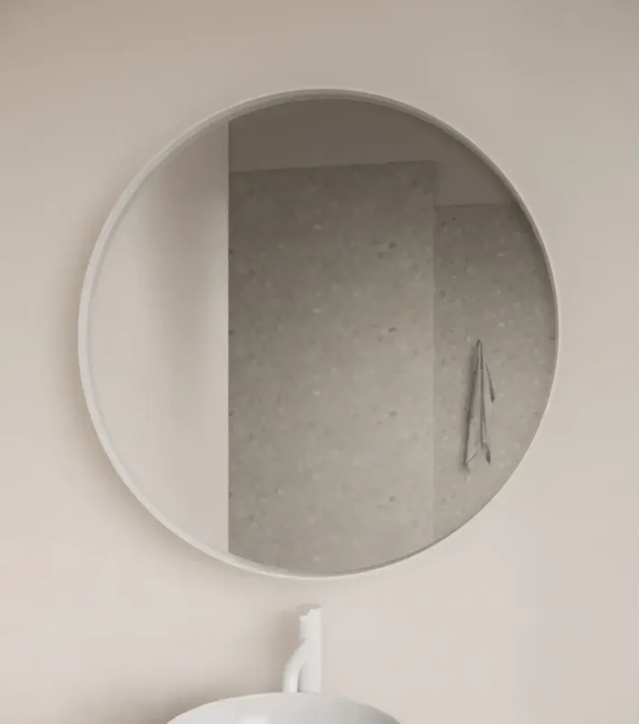 Alleen Vandaag Gliss Design Asteri ronde spiegel 40cm mat wit