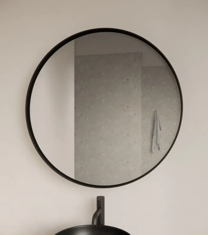 Express Levering Gliss Design Asteri ronde spiegel 120cm mat zwart