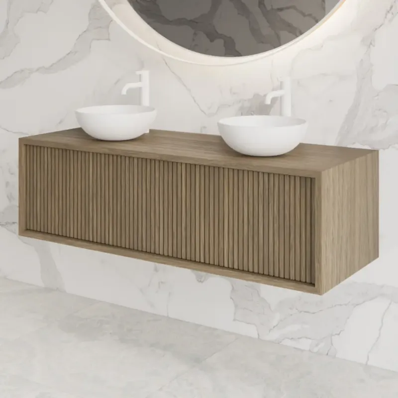 Betrouwbaar Gliss Design Heronimus badmeubel met ribbelfront 120cm ash grey