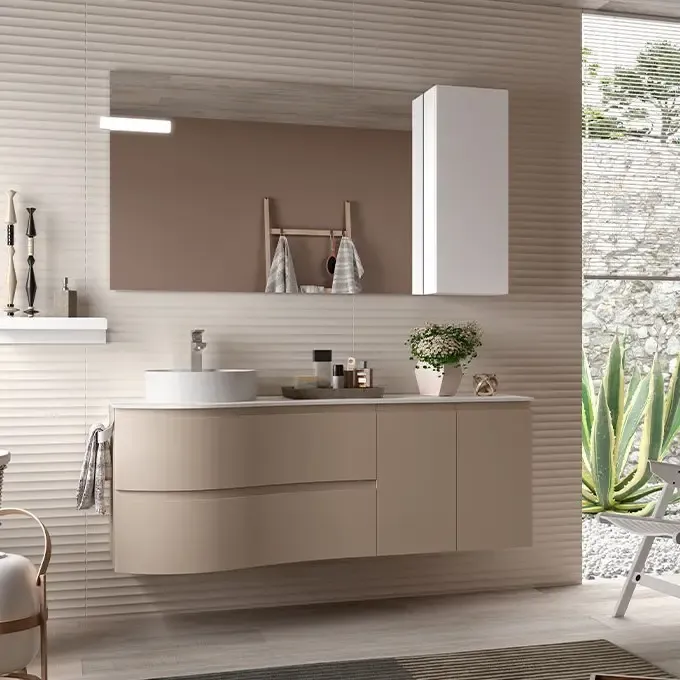 Muebles Mam badmeubel 150cm links macchiato met waskom Laatste Versie