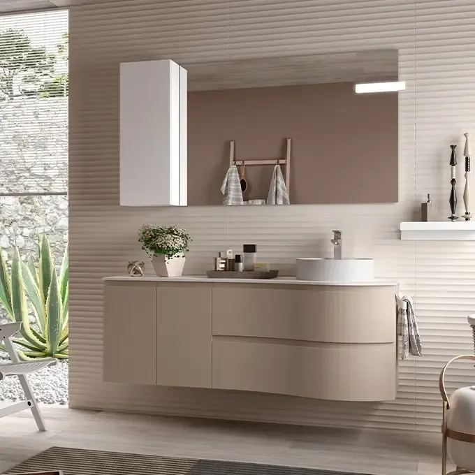 Voordeelprijs Muebles Mam badmeubel 150cm rechts macchiato met waskom