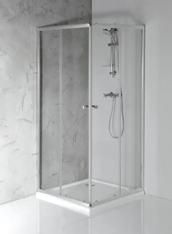 Aqualine Agga vierkante douchecabine 90x90cm chroom Koopje