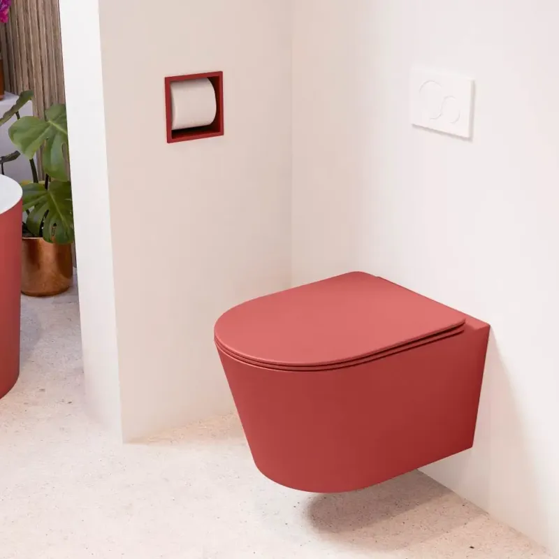 Mondiaz Lavie toiletpot randloos met softclose zitting fire Seizoensaanbieding