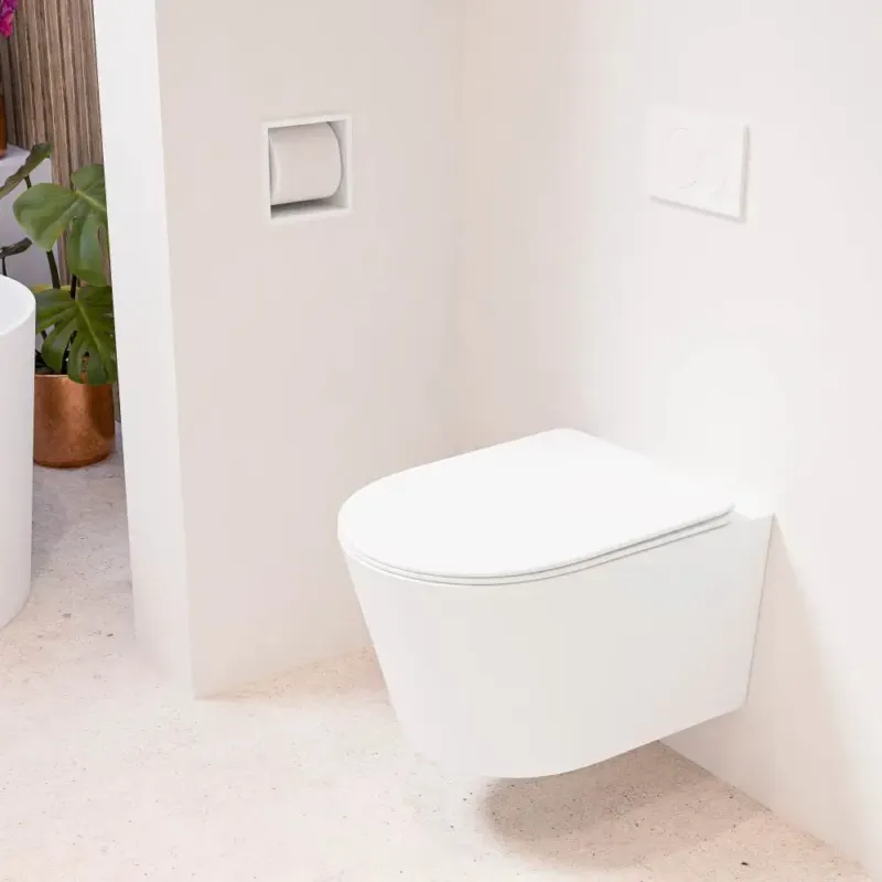 Mondiaz Lavie toiletpot randloos met softclose zitting talc Bestel Nu