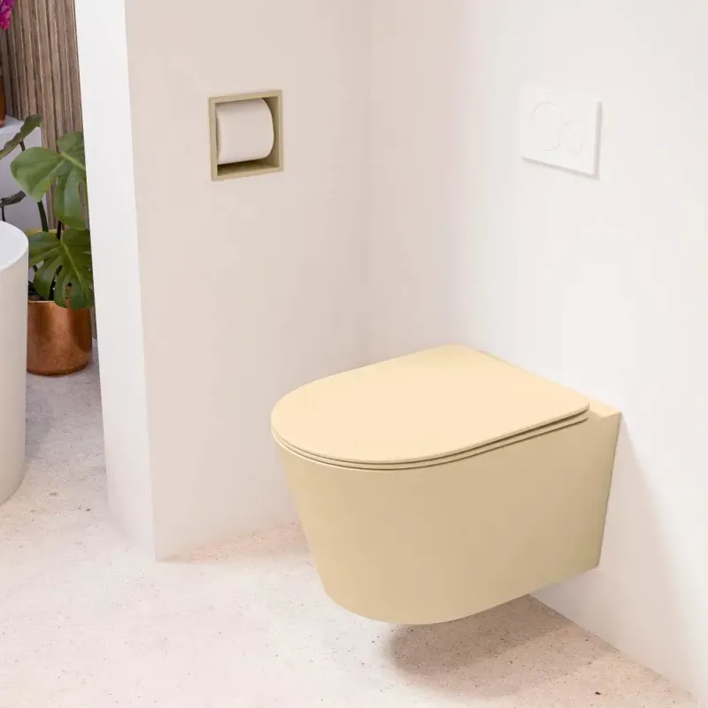 Mondiaz Lavie toiletpot randloos met softclose zitting sand Beperkt Aanbod