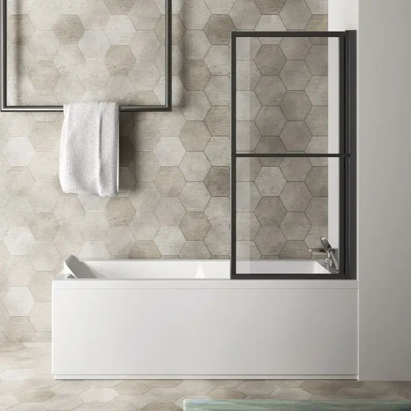 Polysan Kagera draaibare badwand 71x140cm zwart mat Exclusieve Aanbieding