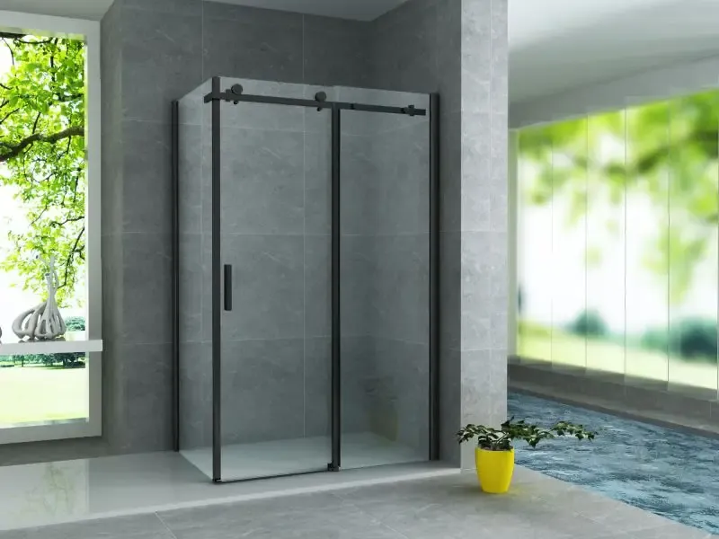Sanigoods Onno douchecabine 140x90x195cm zwart mat Betaalbaar