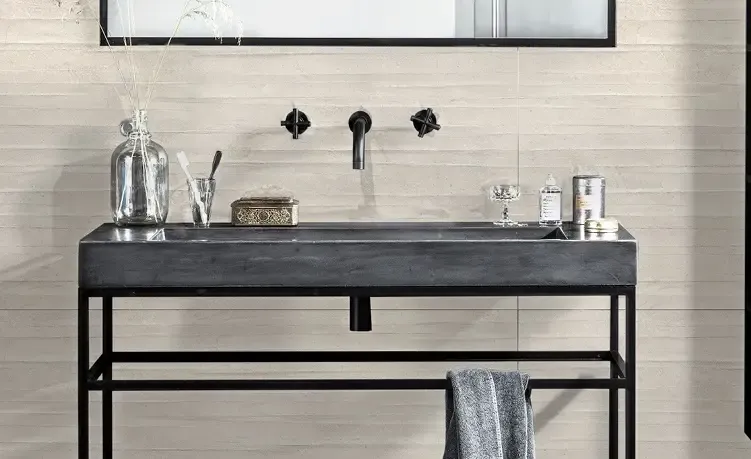 Vtwonen Tegels Noble vloertegel met decor 60x120cm zand gerectificeerd Seizoensaanbieding