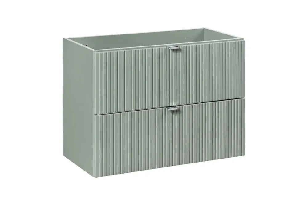 Comad Reed Green onderkast ribbelfront met 2 lades 80cm groen Koop Vandaag