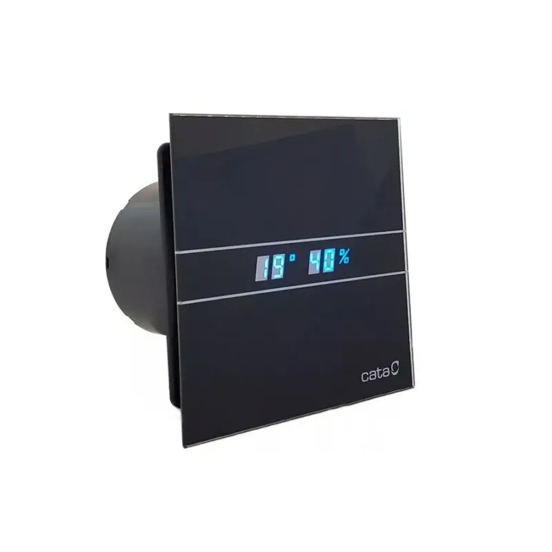 Uitverkoop Cata E-120 GBTH Axial badkamer ventilator met timer & vochtsensor 6W/11W Ø120mm zwart