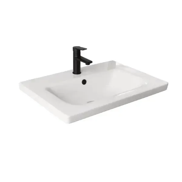 Nu Kopen Sanicare Q18 keramische wastafel 65cm met kraangat wit glans