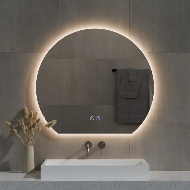 Best Design Sunset halfronde spiegel 60x55cm met verlichting en verwarming Superprijs