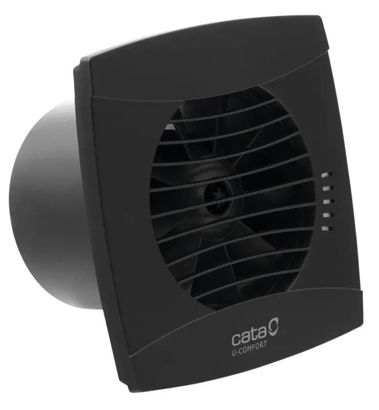Cata UC-12 TH badkamer ventilator met timer en vochtigheidssensor 12W Ø120mm zwart mat Voordeelprijs