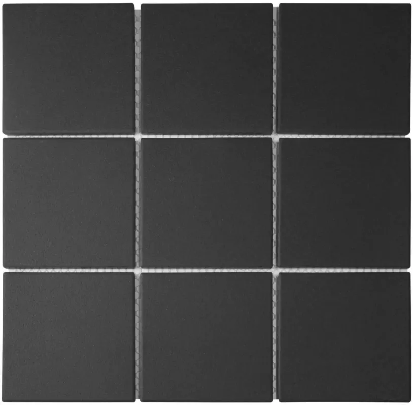 The Mosaic Factory London vierkante mozaïek tegels 95x95 zwart mat Direct Beschikbaar