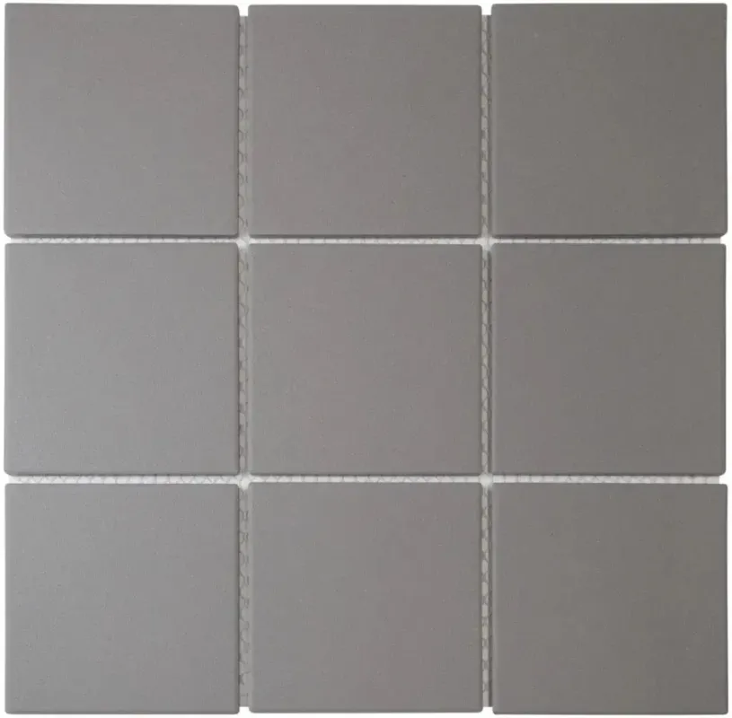 Gereduceerde Prijs Tegelsample The Mosaic Factory London vierkante mozaïek tegels 95x95 donkergrijs