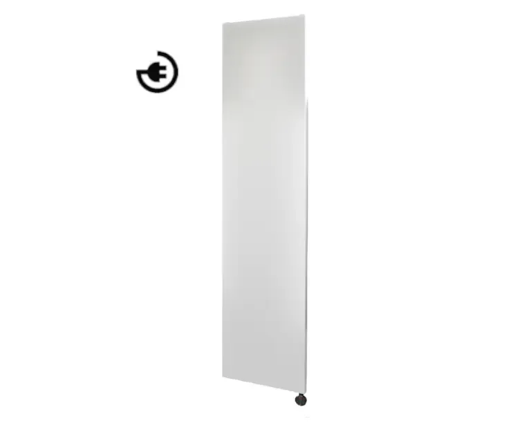 Sanicare Denso elektrische radiator 40x180cm wit mat met thermostaat zwart rechtsonder Laatste Kans