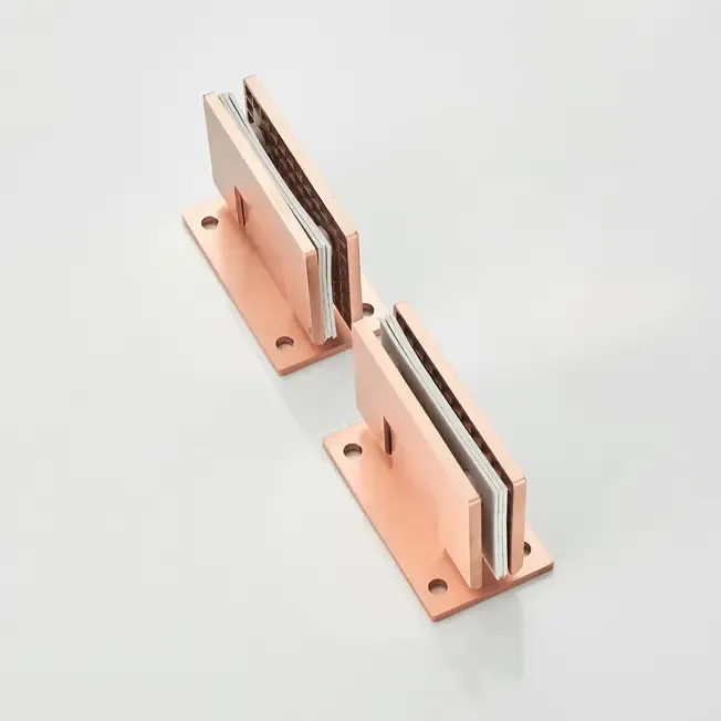 Aanbieding Saniclear Modern Copper scharnieren met pluggen en schroeven geborsteld koper