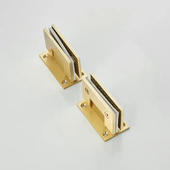 Beperkt Aanbod Saniclear Modern Brass scharnieren met pluggen en schroeven geborsteld messing - mat goud