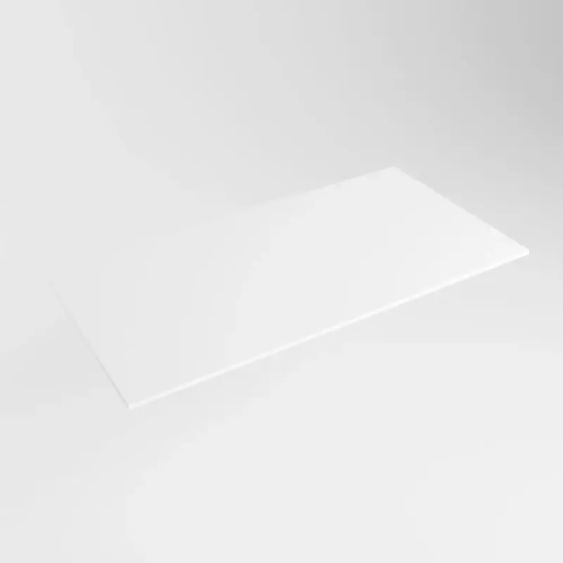 Aanbieding Mondiaz wastafelblad solid surface 80cm talc