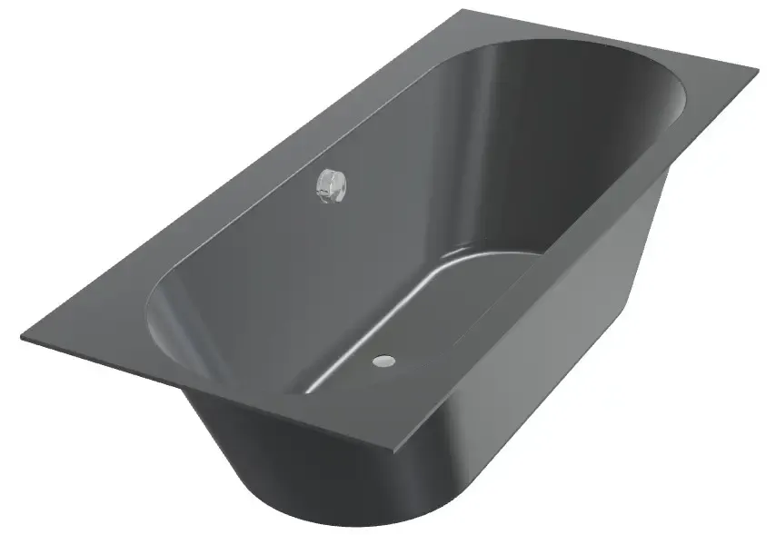 Xenz Madeira inbouw ligbad acryl 160x75cm ebony Favoriet