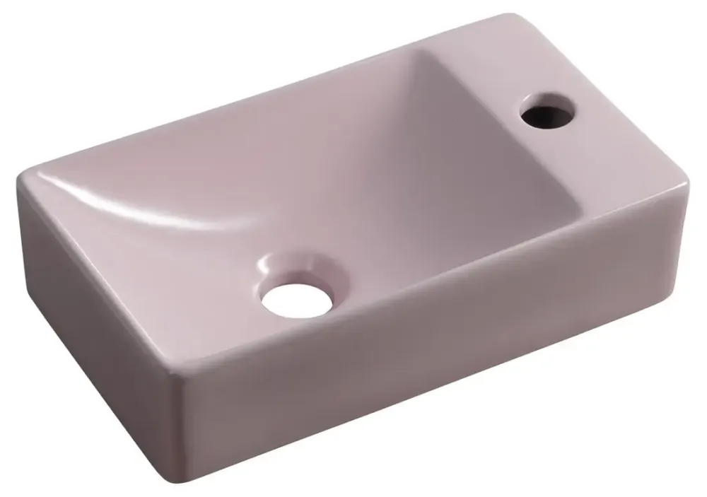 Sapho Margitha fontein rechts 38x22x10cm roze Beperkt Aanbod