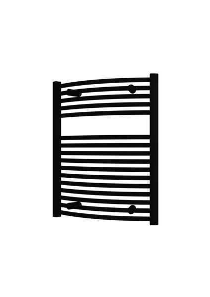 Snelle Levering Plieger Palermo NXT gebogen radiator 50x73.5cm donkergrijs structuur