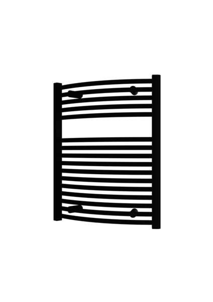Koopje Plieger Palermo NXT gebogen radiator 50x73.5cm zwart glans