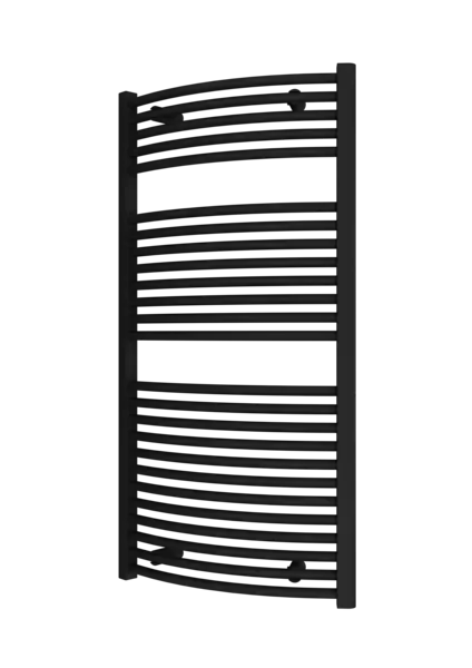 Plieger Palermo NXT gebogen radiator 60x117.5cm zwart grafiet Direct Beschikbaar