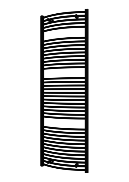 Plieger Palermo NXT gebogen radiator 60x177.5cm zwart glans Exclusieve Aanbieding