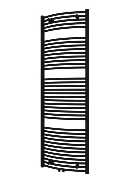 Premium Plieger Palermo NXT gebogen radiator midden-onder 50x177.5cm donkergrijs structuur