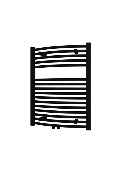 Dagaanbieding Plieger Palermo NXT gebogen radiator midden-onder 50x73.5cm mat zwart