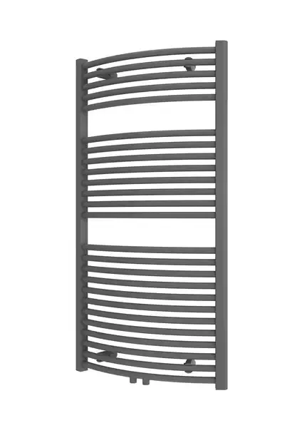 Plieger Palermo NXT gebogen radiator midden-onder 60x117.5cm zilver metalic Direct Verzonden