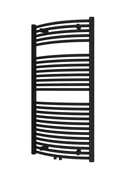 Plieger Palermo NXT gebogen radiator midden-onder 60x117.5cm zwart grafiet Fabrieksprijs