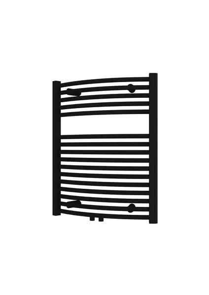 Populair Plieger Palermo NXT gebogen radiator midden-onder 60x73.5cm donkergrijs structuur