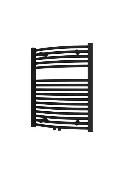 Fabrieksprijs Plieger Palermo NXT gebogen radiator midden-onder 60x73.5cm zwart grafiet