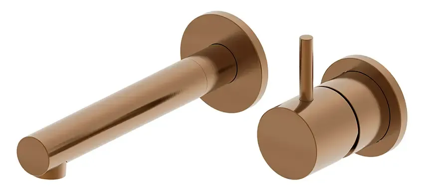 Mueller Stylo inbouw wastafelkraan 16cm uitloop brons geborsteld Betrouwbaar