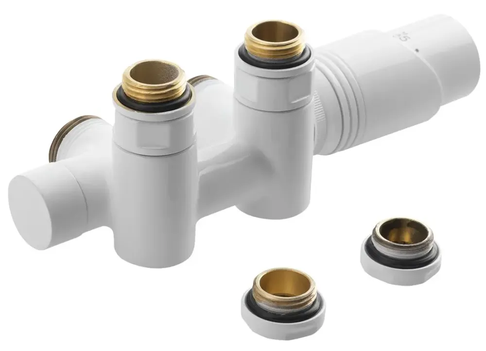 Bruckner Wicher Combi radiator aansluitset midden onder wit Beste Prijs