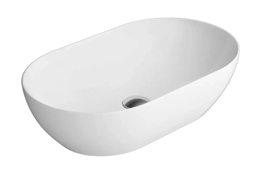 Direct Verzonden Sapho Pura Waskom Glans Wit 60x37cm