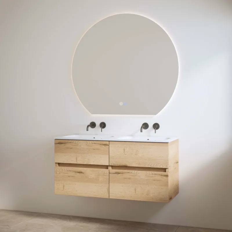 Gereduceerde Prijs Best Design Bora badmeubel duo zonder kraangaten 120cm eiken