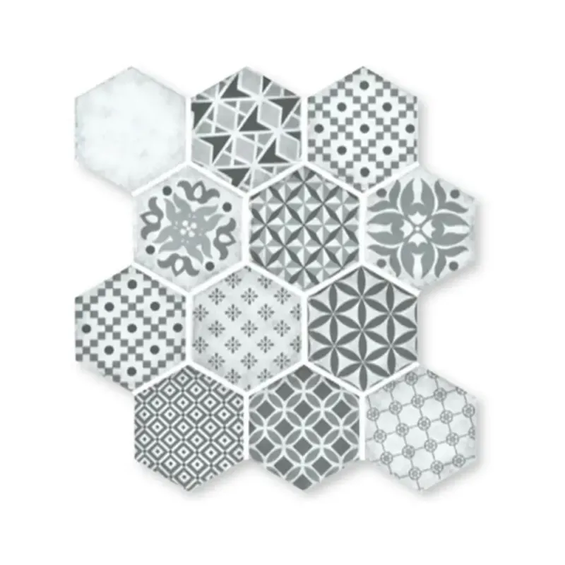 Terre d‘Azur Epoca wandtegel hexagon 28x30cm grijs - per 4 vellen Betaalbaar