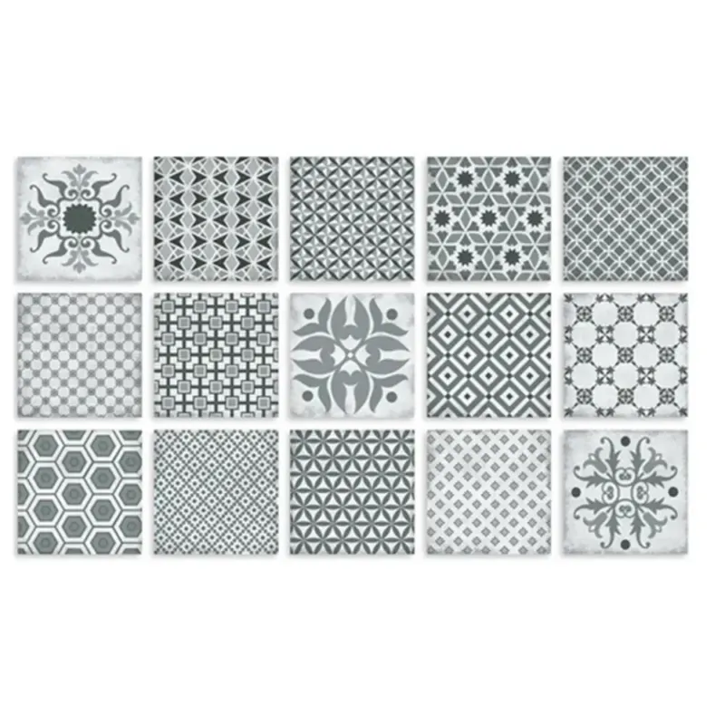 Terre d‘Azur Epoca wandtegel met decor 15x15cm grijs Direct Verzonden