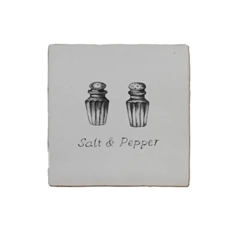 Terre d‘Azur Malaga wandtegel met decor zout & peper 13x13cm beige Merkproduct