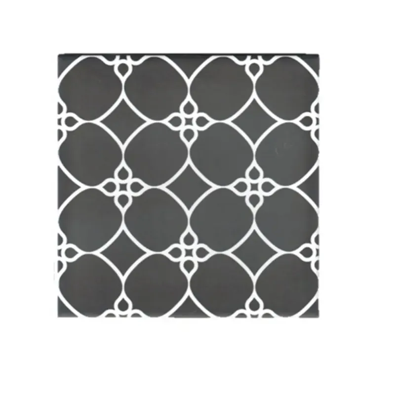 Terre d‘Azur Penedes vloertegel met decor 20x20cm wit/zwart - per 25 stuks Speciale Aanbieding