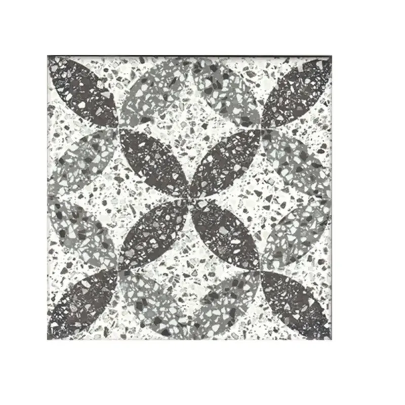 Voordeelprijs Terre d‘Azur Terrazzo vloertegel met decor 20x20cm wit/zwart/grijs - per 25 stuks