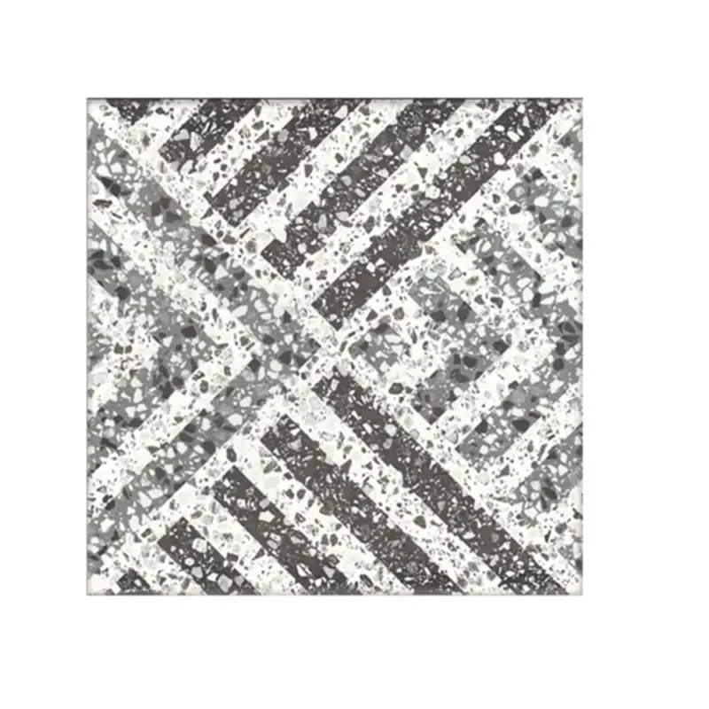 Terre d‘Azur Terrazzo vloertegel met decor 20x20cm wit/zwart/grijs - per 25 stuks Uitverkoop