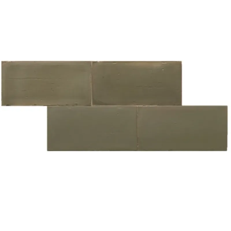 Speciale Aanbieding Terre d‘Azur Terre-Spatula wandtegel 10x20cm donkergroen