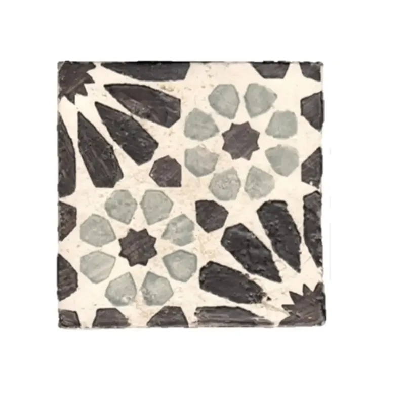 Seizoensaanbieding Terre d‘Azur Tierra Royal wandtegel met decor 13x13cm wit - per 22 stuks