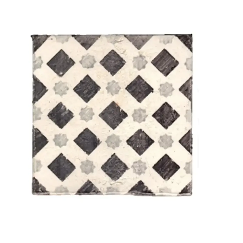 Merkproduct Terre d‘Azur Tierra Royal wandtegel met decor 13x13cm wit - per 22 stuks