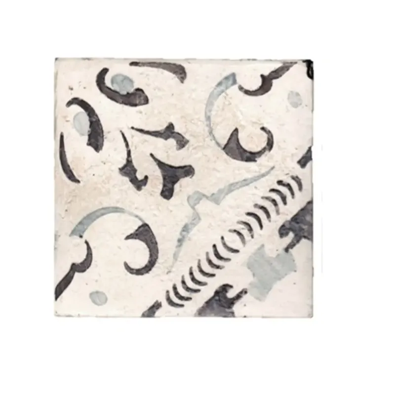 Terre d‘Azur Tierra Royal wandtegel met decor 13x13cm wit - per 22 stuks Laatste Kans
