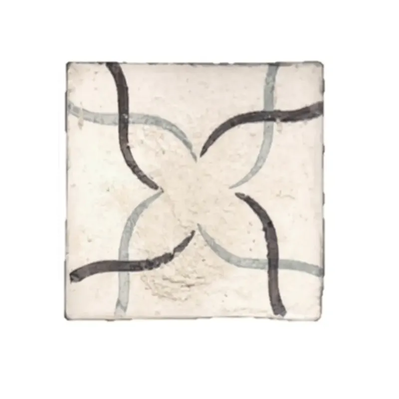 Gereduceerde Prijs Terre d‘Azur Tierra Royal wandtegel met decor 13x13cm wit - per 22 stuks